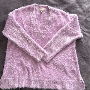 NWOT Show Me Your MUMU v-neck oversized fuzzy sweater in Pretty Pink SUPER SOFT